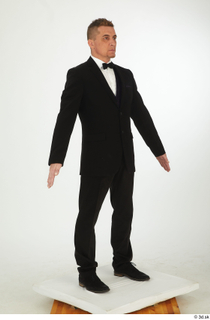  Steve Q black oxford shoes black trousers bow tie dressed smoking jacket smoking trousers standing whole body 0016.jpg